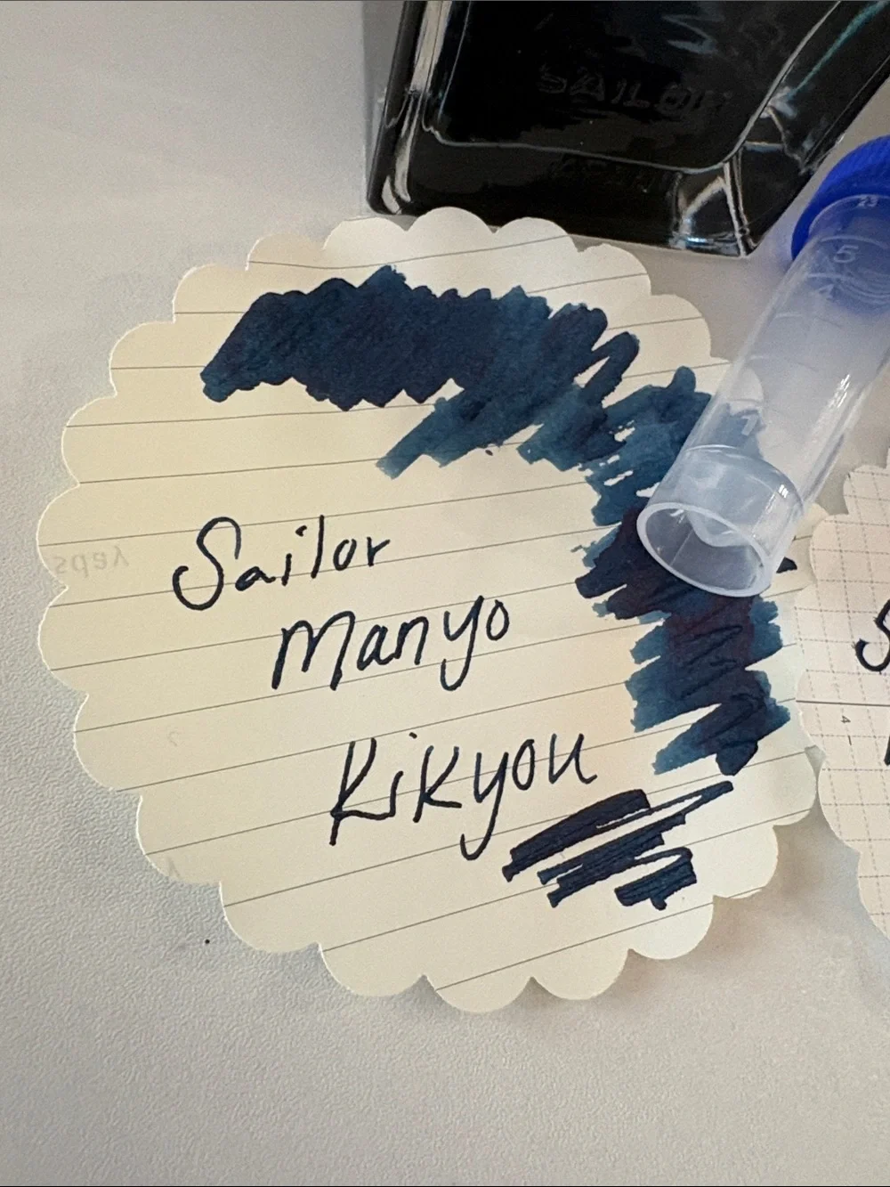Sailor Manyo Kikyou Blue Fountain Pen Ink Sample 4ml